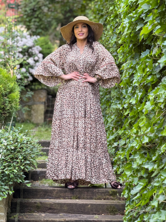 Rochii de zi - Rochie lejera cu imprimeu leopard