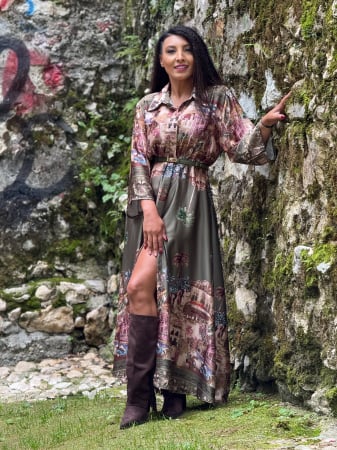 Rochii de zi - Rochie lejera cu imprimeu peisaj