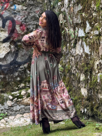 Rochie lejera cu imprimeu peisaj [3]