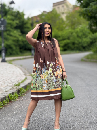 Rochie lejera fara maneci cu imprimeu floral [1]