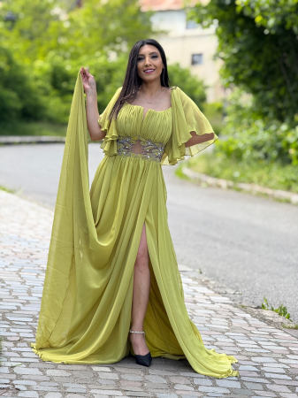 Rochii de eveniment - Rochie lunga cu detaliu in talie