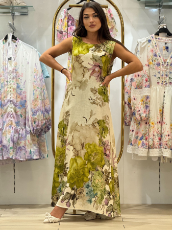 Rochie lunga cu imprimeu floral [1]
