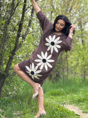 Rochie lunga cu imprimeu flori [2]