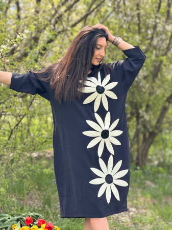 Rochie lunga cu imprimeu flori [4]