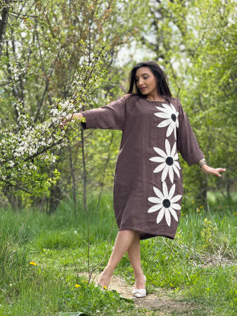 Rochie lunga cu imprimeu flori [1]