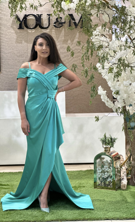 Rochii de eveniment - Rochie lunga verde