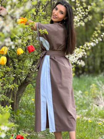 Rochie maro lejera cu floare detasabila [1]