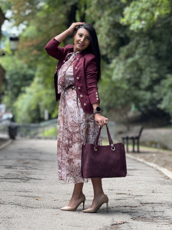 Rochii de zi - Rochie midi cu model abstract