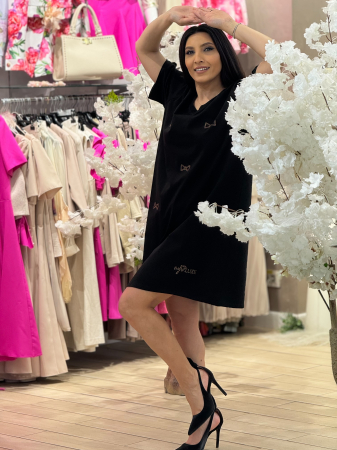 Rochie my luxe cu imprimeu fundite [1]