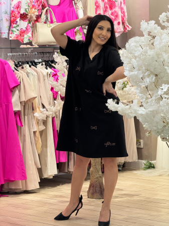 Rochie my luxe cu imprimeu fundite [2]