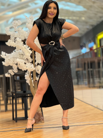 Rochii de eveniment - Rochie neagra cu decupaje