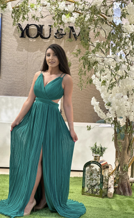 Rochii de eveniment - Rochie plisata cu decupaj