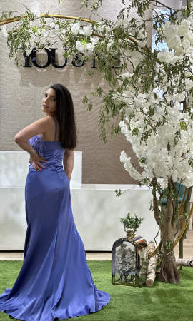 Rochie cu pene si decupaj in talie [2]