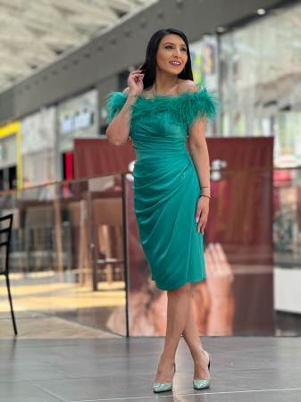 Rochie scurta cu pene [1]