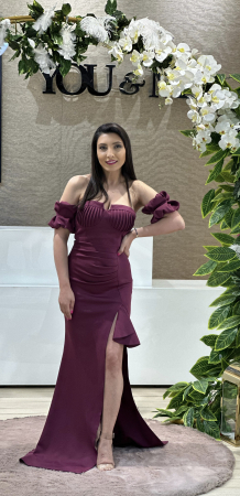 Imbracaminte de dama - Rochie tip sirena cu manecuta detasabila