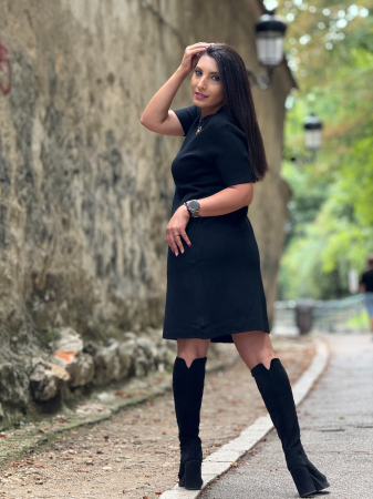 Rochie tricotata cu detaliu lantisor [2]