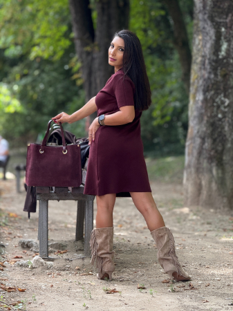 Rochie tricotata cu detaliu lantisor [5]