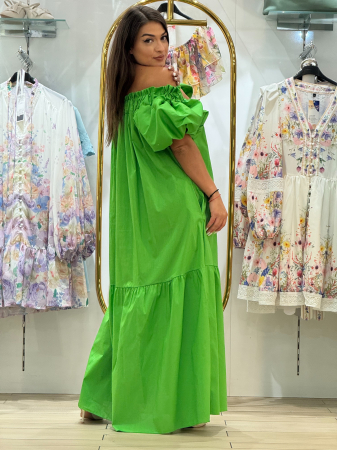 Rochie verde cu maneci bufante [3]