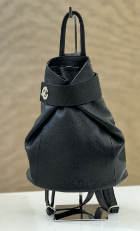 Genti - Rucsac din piele cu inchidere clapeta