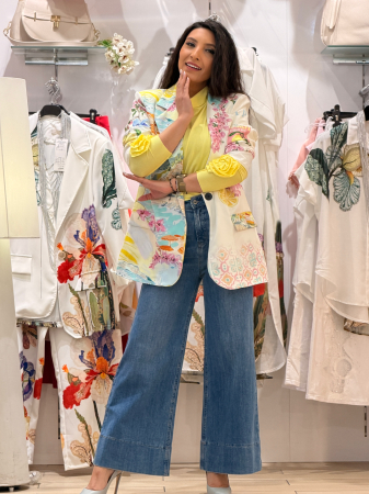 Sacou dama cu croiala dreapta si imprimeu lamai [2]