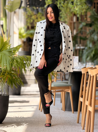 Imbracaminte de dama - Sacou elegant cu buline