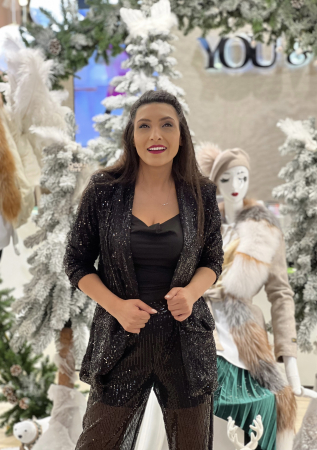 Sacou negru cu paiete [2]