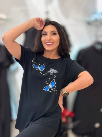 Imbracaminte de dama - Tricou cu fluturi