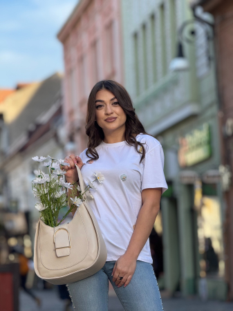 Tricouri si topuri - Tricou cu imprimeu floricele