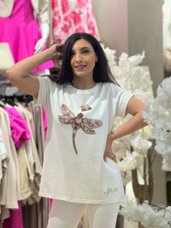Tricouri si topuri - Tricou cu imprimeu libelula