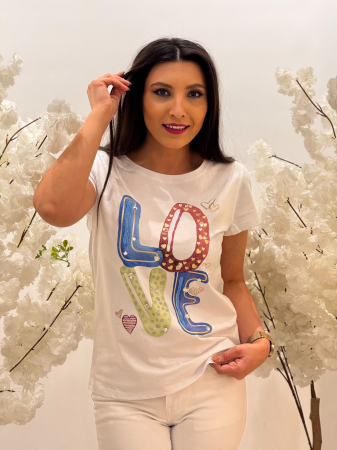 Tricouri si topuri - Tricou cu imprimeu LOVE