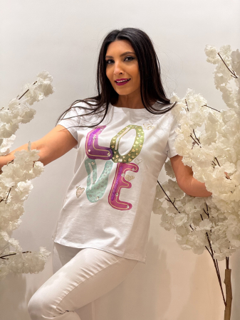 Tricouri si topuri - Tricou cu imprimeu LOVE