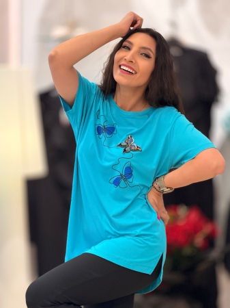 Tricou din bumbac cu fluturi [1]
