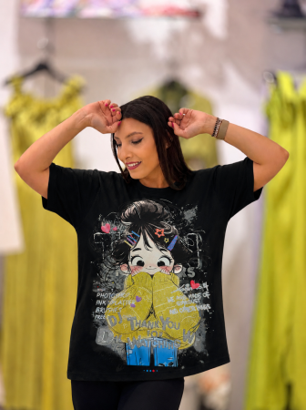 Tricouri si topuri - Tricou din bumbac cu print fetita