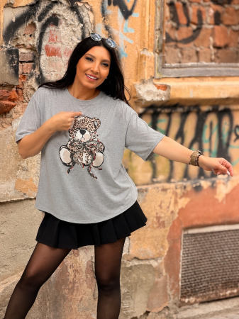 Tricouri si topuri - Tricou din bumbac cu ursulet