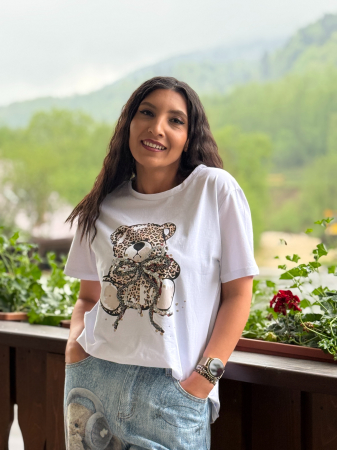 Tricou din bumbac cu ursulet [4]