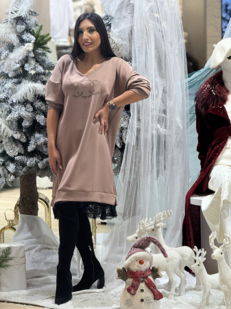 Tunica bej cu dantela si cc [1]