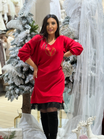 Tunica rosie cu dantela [1]