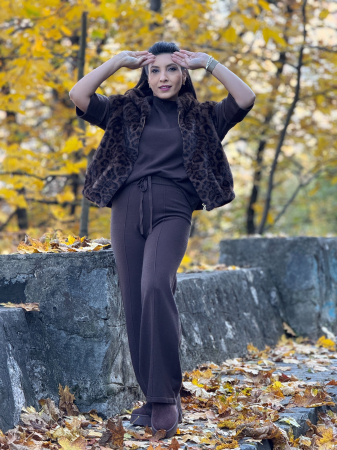 Vesta animal print cu gluga [1]