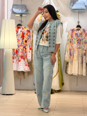 Vesta din denim oversize [2]