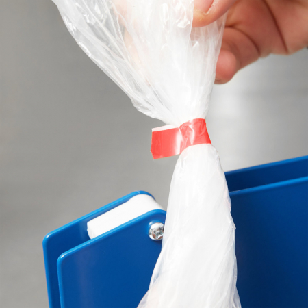 Banda PVC rosu pentru inchis pungi, 9mm x 60m | PRETURI DE PRODUCATOR [4]