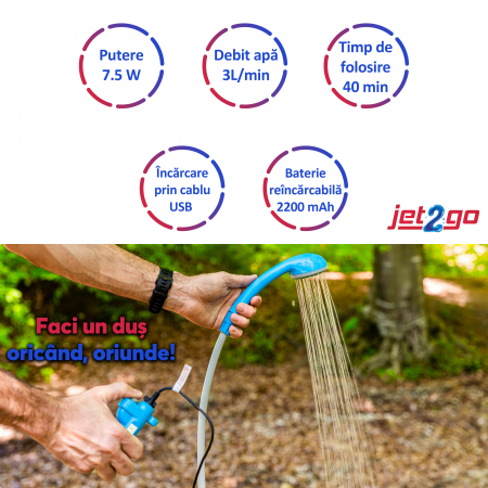 Dus portabil cu acumulator Jet2Go [14]