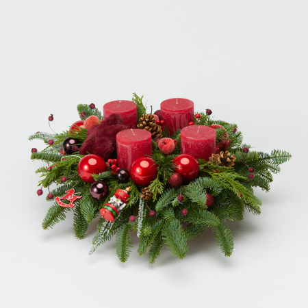 Buchete de iarna - aranjament masa de craciun