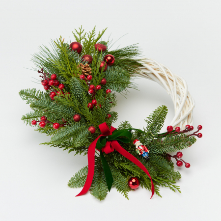 Buchete de iarna - coronita de Craciun cu soldatel