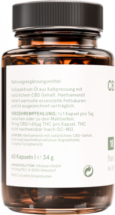 Capsule PURE CBD (cu ulei CBD Naturextrakt Premium) - acreditare BIO [3]