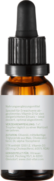 Vitamina D3 Lichid - 1200 UI per picatura - CBD VITAL [3]