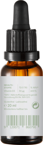 Vitamina D3 Lichid - 1200 UI per picatura - CBD VITAL [2]