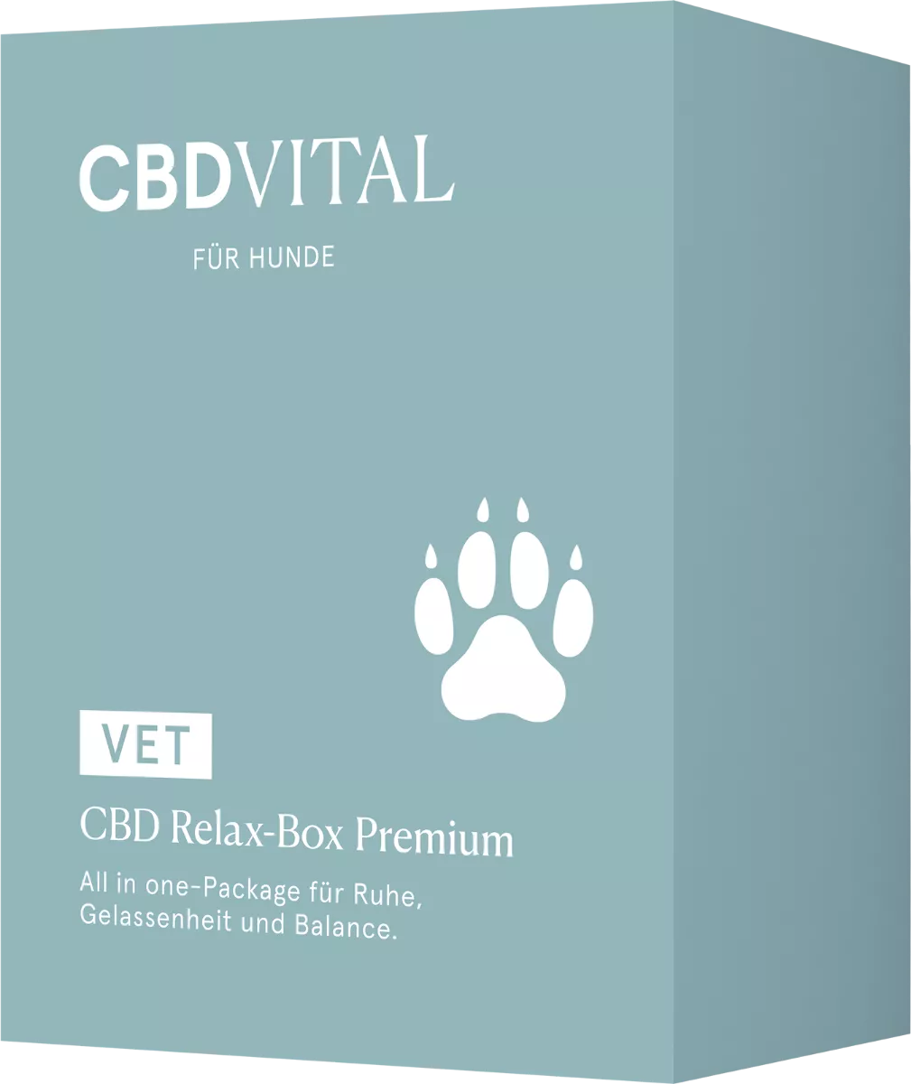 VET CBD Relax Box:Ulei Canabis si Complex Natural Relax, pt. Caini [1]