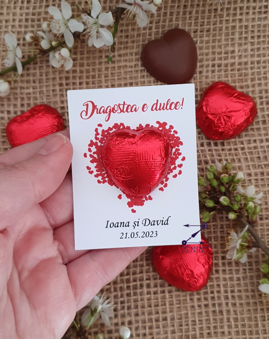 Marturii de nunta inimi de ciocolata [2]