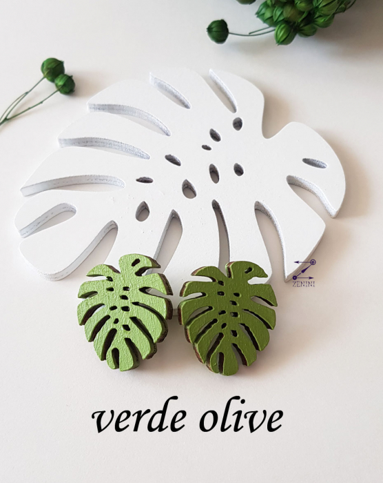 Cercei frunza Monstera [5]
