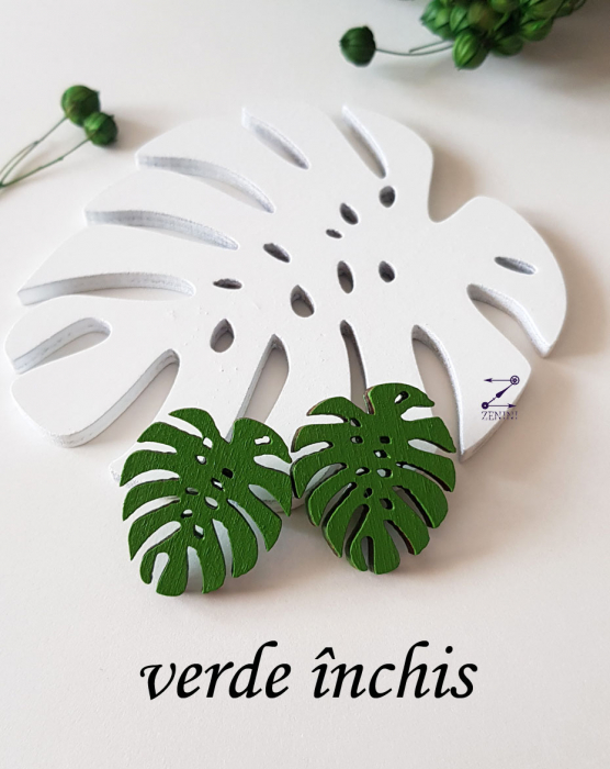 Cercei frunza Monstera [4]